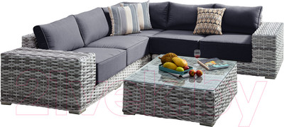 Комплект садовой мебели OUTDOOR Санторини OUT-0015 широкое плетение (светлый микс)