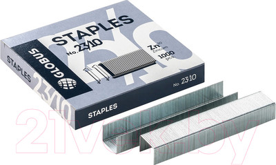 Скобы канцелярские Globus № 23/10 С23/10-1000 (1000шт, металл)