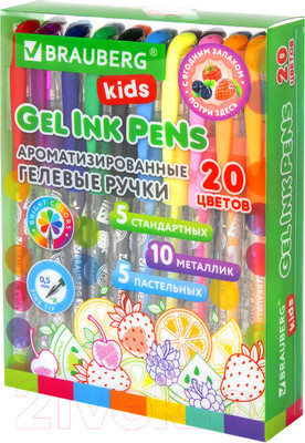 Набор гелевых ручек Brauberg Kids Fruits / 143824 (20цв)