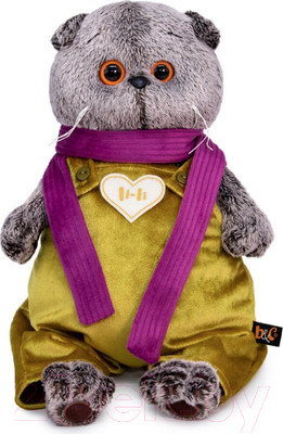 Мягкая игрушка Budi Basa Басик в бархатном комбинезоне / Ks22-209