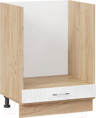 Шкаф под духовку ТриЯ Весна 1Н6Б (дуб крафт золотой/белый глянец)