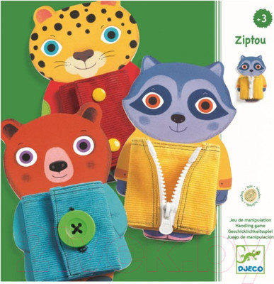 Развивающий игровой набор Djeco Застежки Зипту / 01663