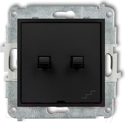 Выключатель Karlik В американском стиле 12MWPUS-33 (черный матовый)