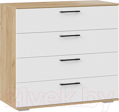 Комод ТриЯ Нео (дуб крафт золотой/белый)