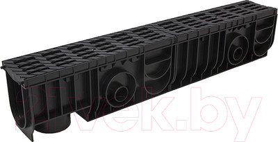 Лоток водоотводный Ecoteck Medium 100.175 h195 / ДИ 16605000 (с решеткой)
