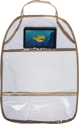 Накидка на автомобильное сиденье АвтоБра Прозрачная / 5155б (бежевый)