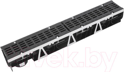 Лоток водоотводный Ecoteck 100.175 h175 / ДИ 09505000 (с решеткой)