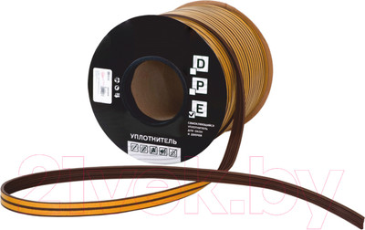 Лента уплотнительная Vettore E-профиль BR (9x4мм, 150м, коричневый)