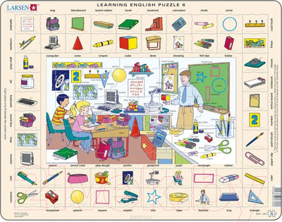 Пазл LARSEN Изучаем английский 6 EN6