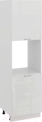 Шкаф-пенал кухонный ТриЯ Весна 1П6 (белый/белый глянец)