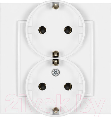 Розетка Karlik Schuko MGP-2s 2X2P (белый)