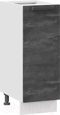 Шкаф-стол кухонный ТриЯ Детройт 1Н3 (белый/угольный камень)