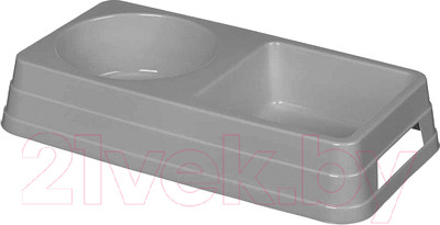 Миска для животных Lucky Pet Двойная / 434206811 (серый)