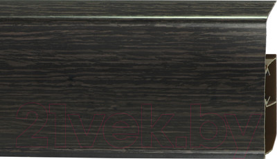 Плинтус Winart Quadro 325 80мм Венге Цаво (2.2м, со съемной панелью)