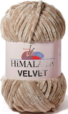 Пряжа для вязания Himalaya Velvet 90017 (светло-коричневый)