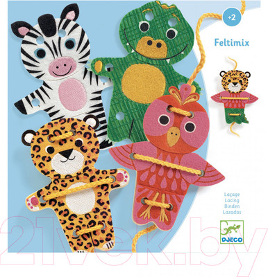 Развивающая игра Djeco Шнуровка-животные / 01669