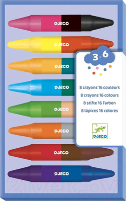 Восковые мелки Djeco Двойные / 08874
