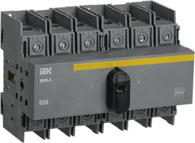 Выключатель-разъединитель IEK ВРМ-3 3Р 63А / MVR30-3-063 IEK