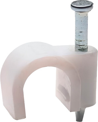 Скоба гвоздевая Vikont Electro С гвоздем 6мм (100шт, белый)