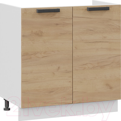 Шкаф под мойку ТриЯ Детройт 1Н8М (белый/дуб крафт золотой)