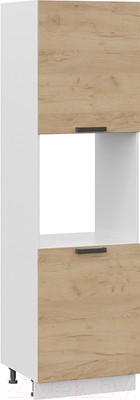 Шкаф-пенал кухонный ТриЯ Детройт 1П6 (белый/дуб крафт золотой)