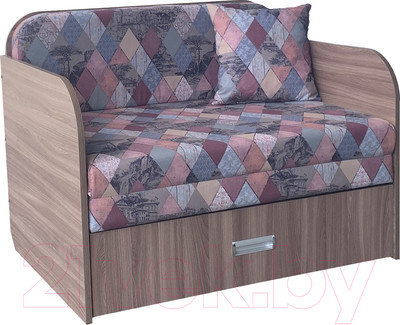 Диван Анмикс Кейт (ЛДСП ясень шимо темный/принт Inkanto Vision)