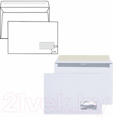 Набор конвертов почтовых Курт Куда-Кому С5 / 128291 (1000шт)