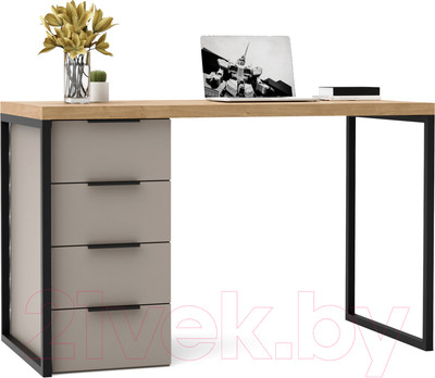 Письменный стол Crafto Кихот Лофт 03 120x60x75 (латте/дуб)