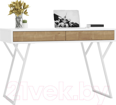 Письменный стол Crafto Лорд Лофт 01 120x60x78 (белый/дуб)
