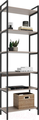 Стеллаж Crafto Симпл Лофт 05 60x32x190 (черный/латте)