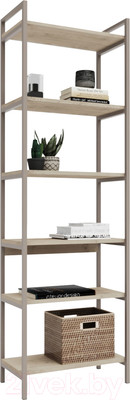 Стеллаж Crafto Симпл Лофт 10 60x32x190 (латте/каштан)