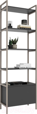 Стеллаж Crafto Бонд Мини Лофт 07 60x32x190 (латте графит)