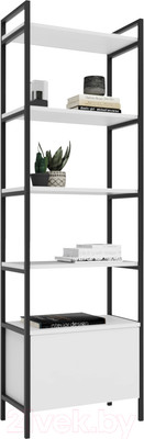 Стеллаж Crafto Бонд Мини Лофт 10 60x32x190 (черный белый)