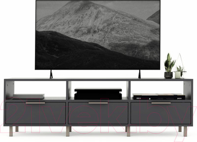 Тумба Crafto Агата 04 150x38x47 (графит/латте)