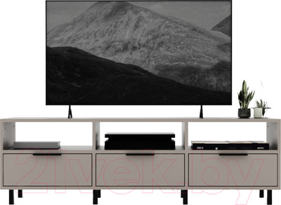 Тумба Crafto Агата 07 150x38x47 (латте/черный)