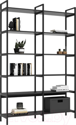 Стеллаж Crafto Симпл Плюс Лофт 02 125x32x190 (графит)