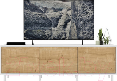 Тумба Crafto Анри 02 150x38x47 (белый/дуб)