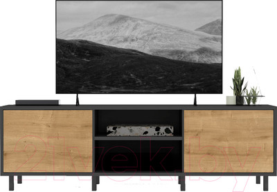 Тумба Crafto Анри Лайт 05 150x38x47 (графит/дуб)