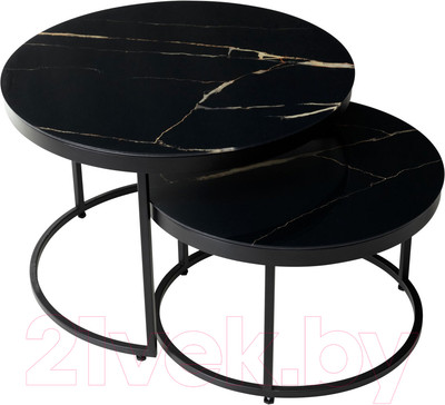 Журнальный столик M-City Эрвин / 480M04476 (обсидиан стекло/черный)