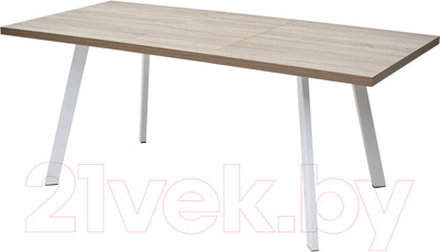 Обеденный стол M-City Brick M 140 / DEDBRICKMOAKTRUFWHT140 (дуб трюфель/белый)