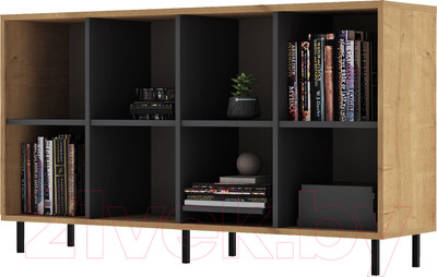 Тумба Crafto Санса 04 150x40x75 (графит/дуб)