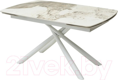Обеденный стол M-City Rivoli 140 Gloss / 614M04392 (Luxury Pandora Sintered Stone/White)