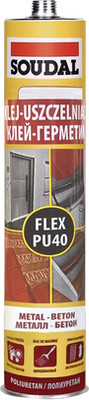 Клей-герметик Soudal Flex PU40 / 137853 (300мл, белый)