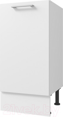 Шкаф-стол кухонный Горизонт Мебель Оптима 30 (белый эмалит)