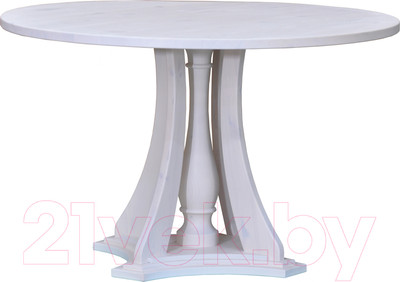 Обеденный стол Dipriz Evans круглый 100x100x75 / Д.60010.1 (белый)