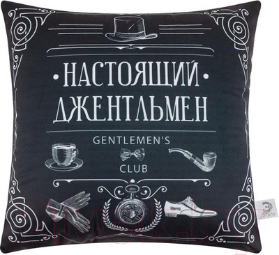 Подушка декоративная Этель Настоящий джентельмен / 5447014 (40x40, велюр)