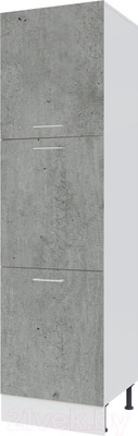 Шкаф-пенал кухонный Горизонт Мебель Оптима 45 (бетон грей)