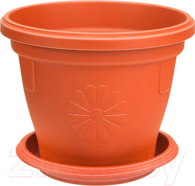 Кашпо Эльфпласт Italy с поддоном / EP429 (2л, терракот)