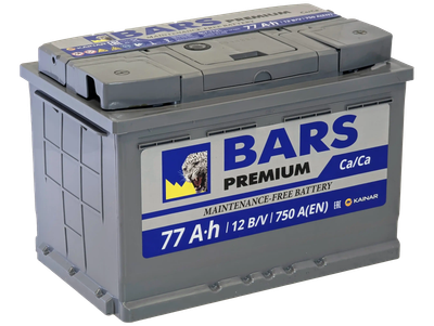 Автомобильный аккумулятор BARS Premium 77 R / 077 231 09 0 L (77 А/ч)