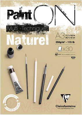 Скетчбук Clairefontaine Paint'On Nature / 96541C (30л)